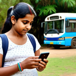 **Prompt 1: Parental Peace of Mind and Safety**
    A diverse Indian mother, in her 30s-40s, looks at her smartphone screen with a calm, reassured expression. The phone displays a map with a child's location pin. In the background, her child, a diverse Indian boy or girl (6-10 years old), is seen playing happily and safely in a well-lit park or walking confidently towards a school bus, wearing a sleek, modern smartwatch on their wrist. The image should convey a sense of security, connection, and the peace of mind modern technology brings to parenting. Soft, natural lighting.