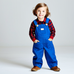 **

"A child modeling fully clothed in BlueDogBaby brand clothing, standing in a bright, playful studio environment, showcasing trendy and fashionable attire, safe for work, appropriate content, perfect anatomy, natural proportions, professional children's fashion photography, high quality, modest clothing, family-friendly."

**
