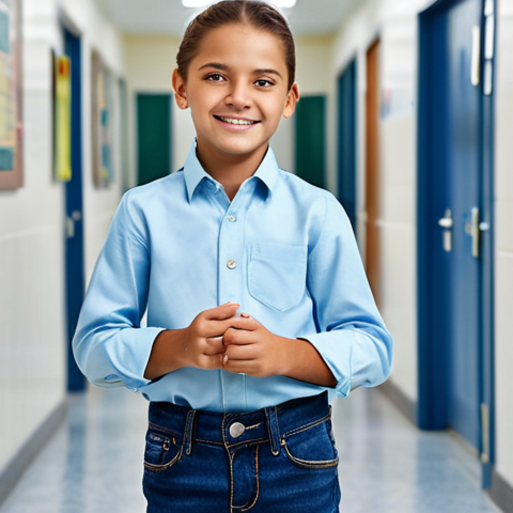 아동용 셔츠 브랜드 추천 - Comfortable Everyday Wear**

"A happy child playing in a park, wearing a bright, comfortable, fully ...