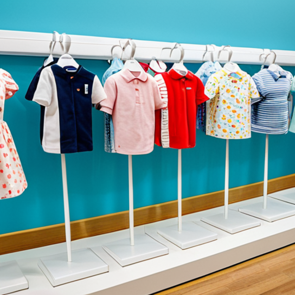 카터스 아동복 장점 - Baby Clothing Display**

"A colorful and inviting display of Carter's baby clothes in a store settin...