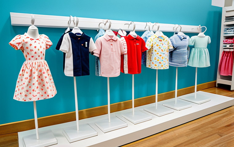 카터스 아동복 장점 - Baby Clothing Display**

"A colorful and inviting display of Carter's baby clothes in a store settin...