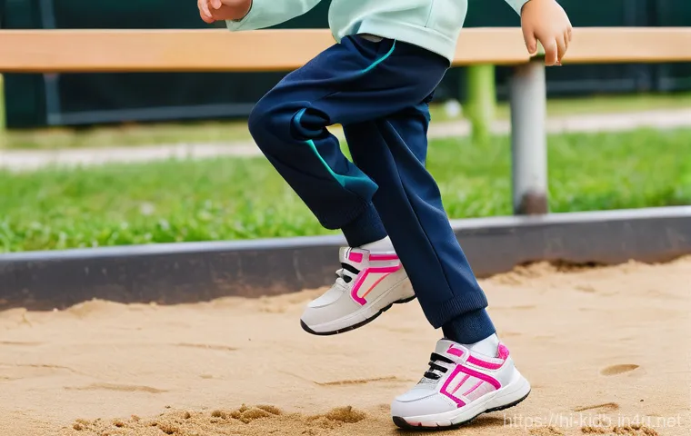 슈펜키즈의 인기 신발 소개 - A cheerful elementary school-aged child, approximately 7-8 years old, with a neatly combed hairstyle...