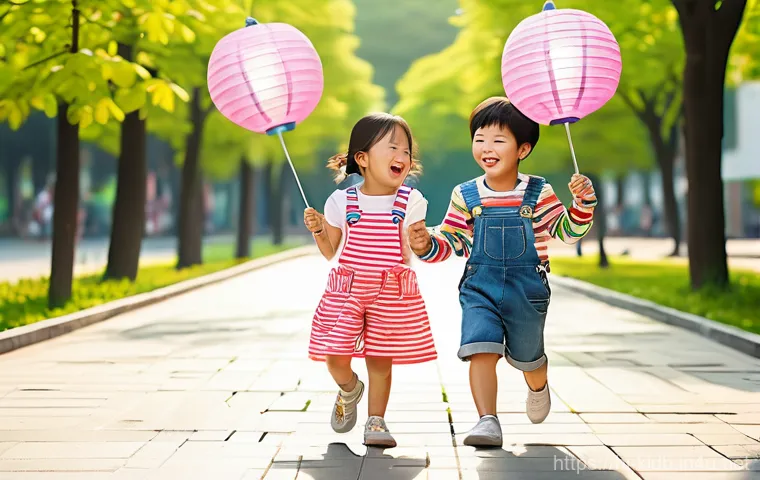 국내 아동 의류 브랜드 - **Prompt 1: Playful Korean Kids in Vibrant Fashion**
    "A group of diverse Korean children, aged 5...