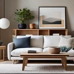 리틀그라운드의 베스트셀러 - **Prompt:** A modern, serene living room bathed in soft, natural light, showcasing impeccable organi...