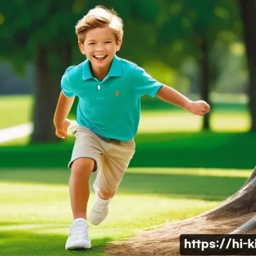 폴로 랄프 로렌 키즈 코디법 - **Prompt 1: Cheerful Outdoor Play in Premium Casual Wear**
    A vibrant, high-angle shot of a cheer...