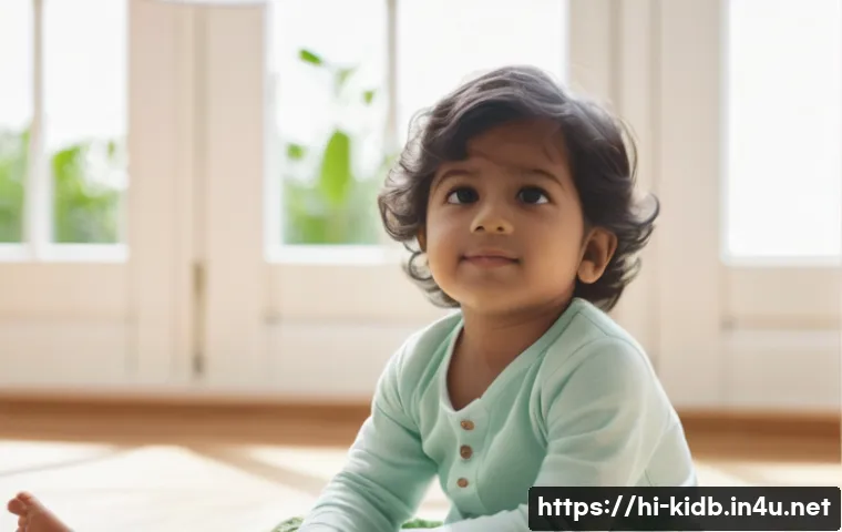 아동 의류 브랜드의 소재 - A tender scene of a young Indian child wearing soft, breathable 100% cotton clothing, sitting comfor...