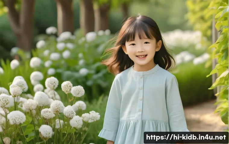 빈폴키즈와 타미힐피거 키즈 비교 - A cheerful young child wearing soft pastel-colored clothing inspired by classic Korean children’s fa...