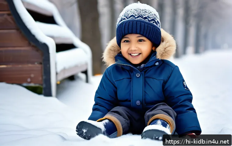 아동용 겨울 부츠 브랜드 - A cheerful Indian child wearing stylish navy blue winter boots with fleece lining and waterproof lea...